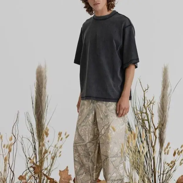 

Cross-Border New NS Baggy 5 ket Camo Men's Casual High Waist Straight Leg Korean Sle Neutral Other Material Casual Pants