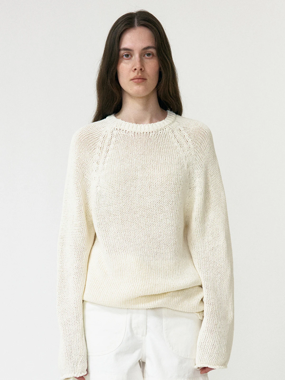 

Knitted Sweater Women's Autumn and Winter New High-end Loose Lazy Style Long-sleeved Hollow Top