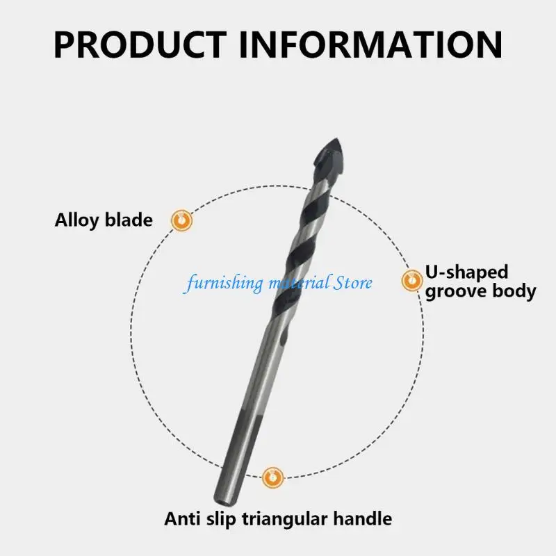 Y5GD 5/7Pcs Cemented Masonry Drill Bits Ceramic Brick Drill Bit for Porcelain Ceramic Tile Concrete Brick Enduring