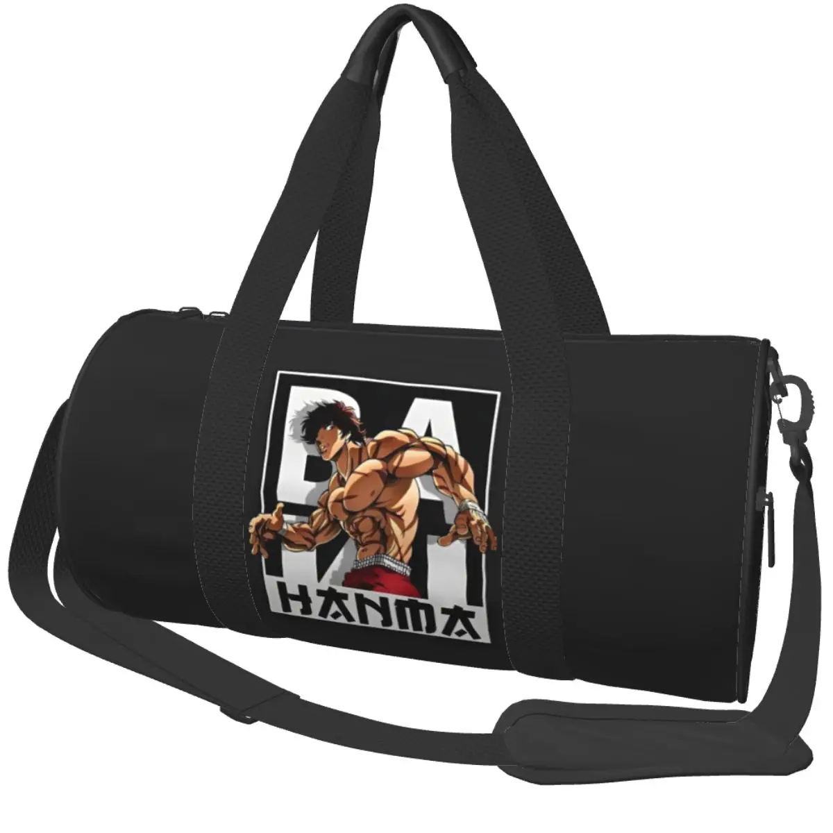 Baki Jack Yujiro Hanma Gym Bag Bodybuilding Manga Travel Training Sports Bag Men Women Custom Large Fitness Bag Weekend Handbags