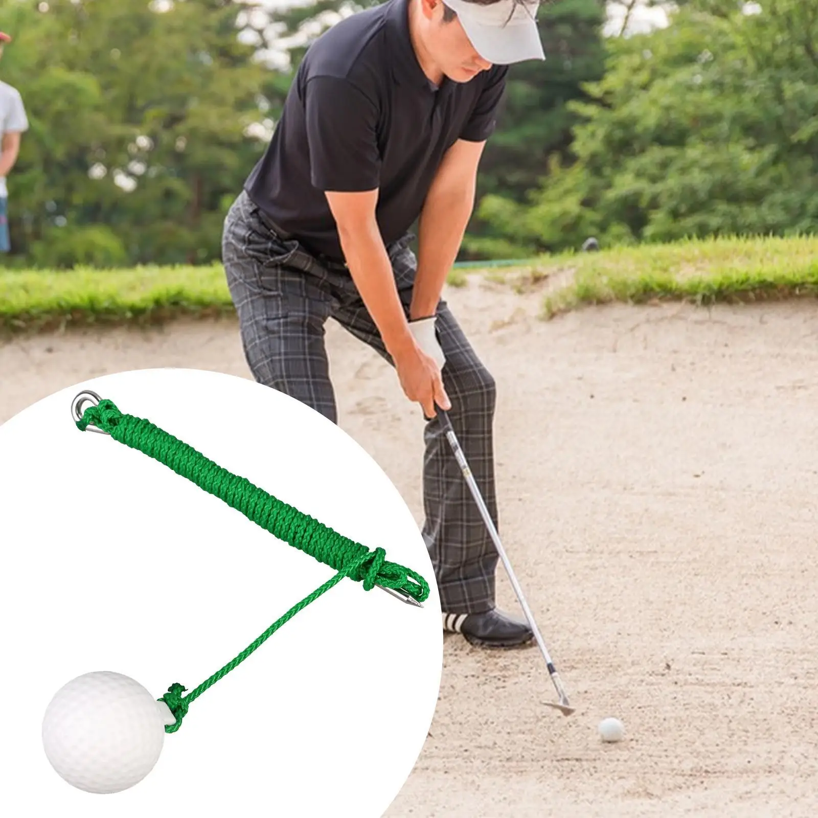 เชือกกอล์ฟ Swing TRAINER Universal สําหรับผู้ชายผู้หญิงโลหะ Golf Club Swing Training Aid สําหรับในร่ม Backyard ระเบียงกลางแจ้งอุปกรณ์