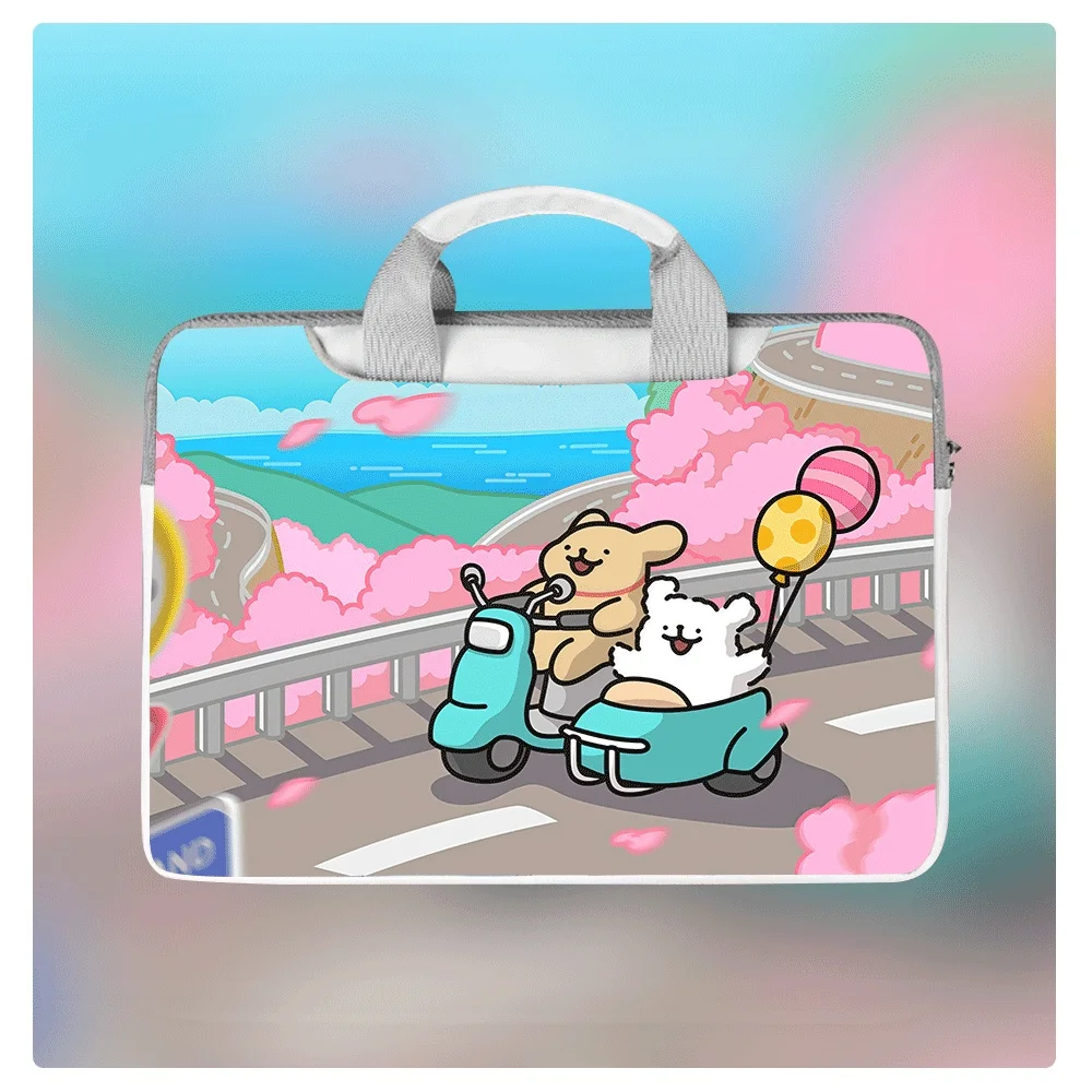 

Fashionable Animal Dog Laptop Crossbody Bag Waterproof and Shockproof 13 14 15.6 Inch Student Tablet Storage Bag Protective Case