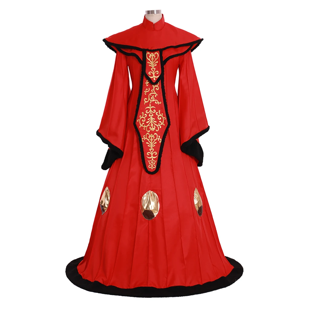 Movie Cosplay Padme Costume Women Red Space Battle Robe Queen Dress Suit Halloween Carnival Christmas Party Disguise Outfits