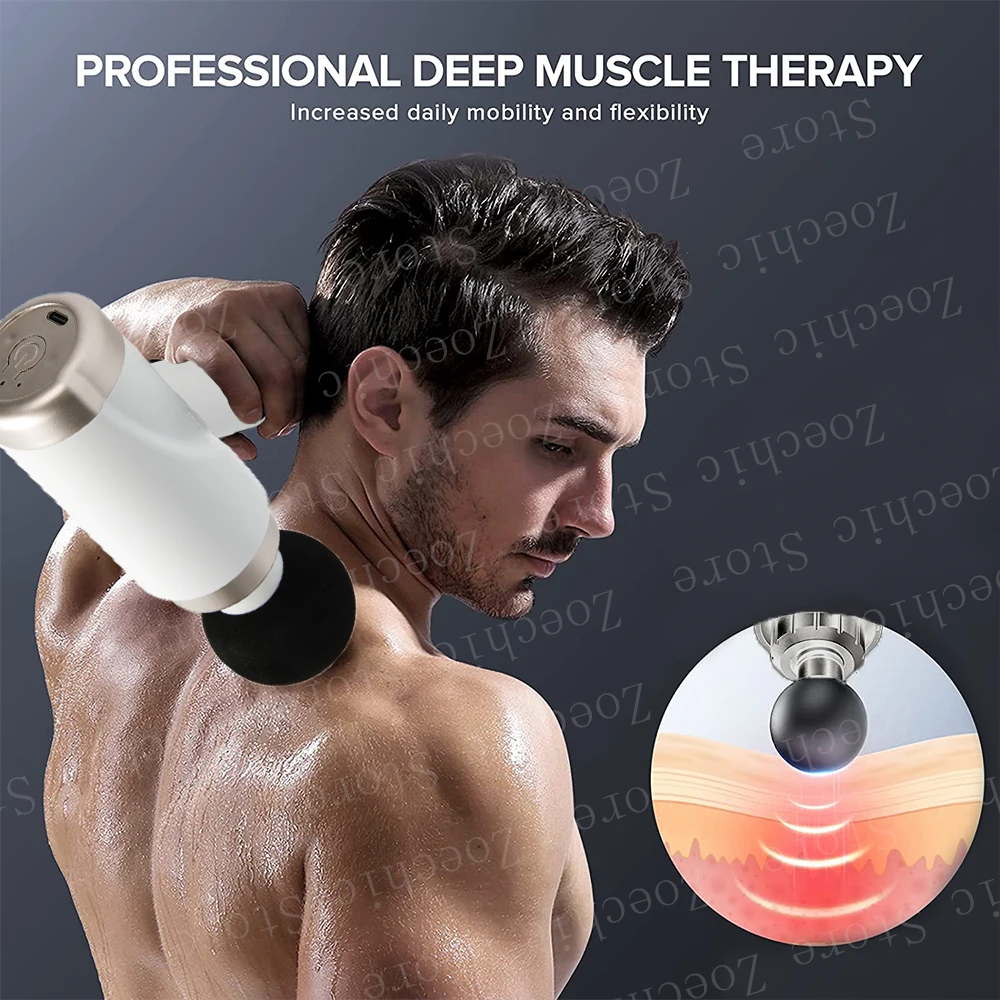 Fascial Massage Pistool Elektrisch Diep Spierweefsel Relaxatie Nek Rug Lichaam Compressie Massager Draagbare Fitness Tool 3 Gear Mini