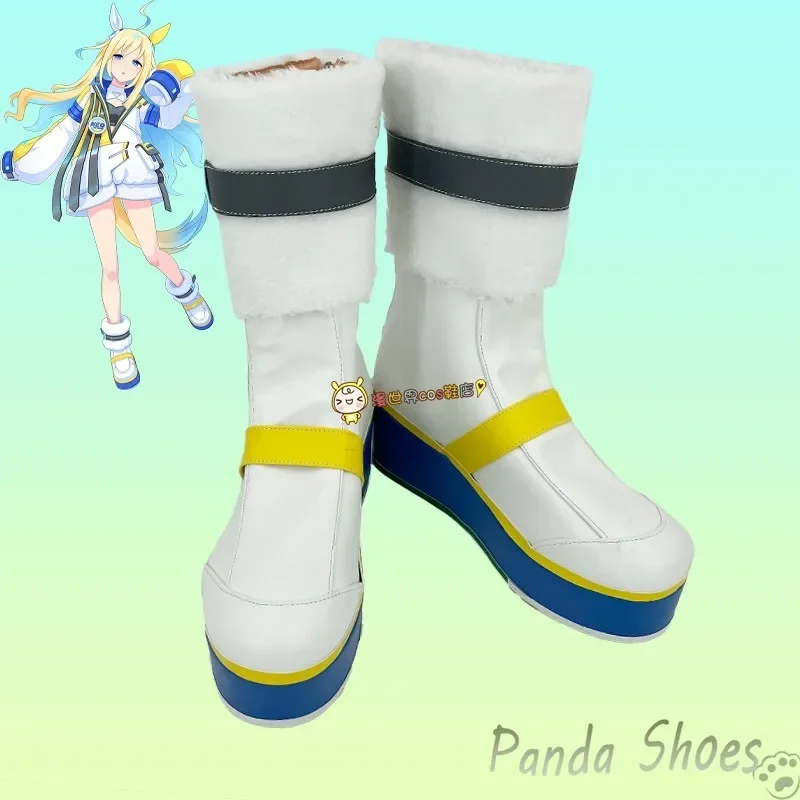 

Umamusume Pretty Derby Cosplay Shoes Comic Anime Game Cos Long Furry Boots Cosplay Costume Prop Shoes for Con Halloween Party