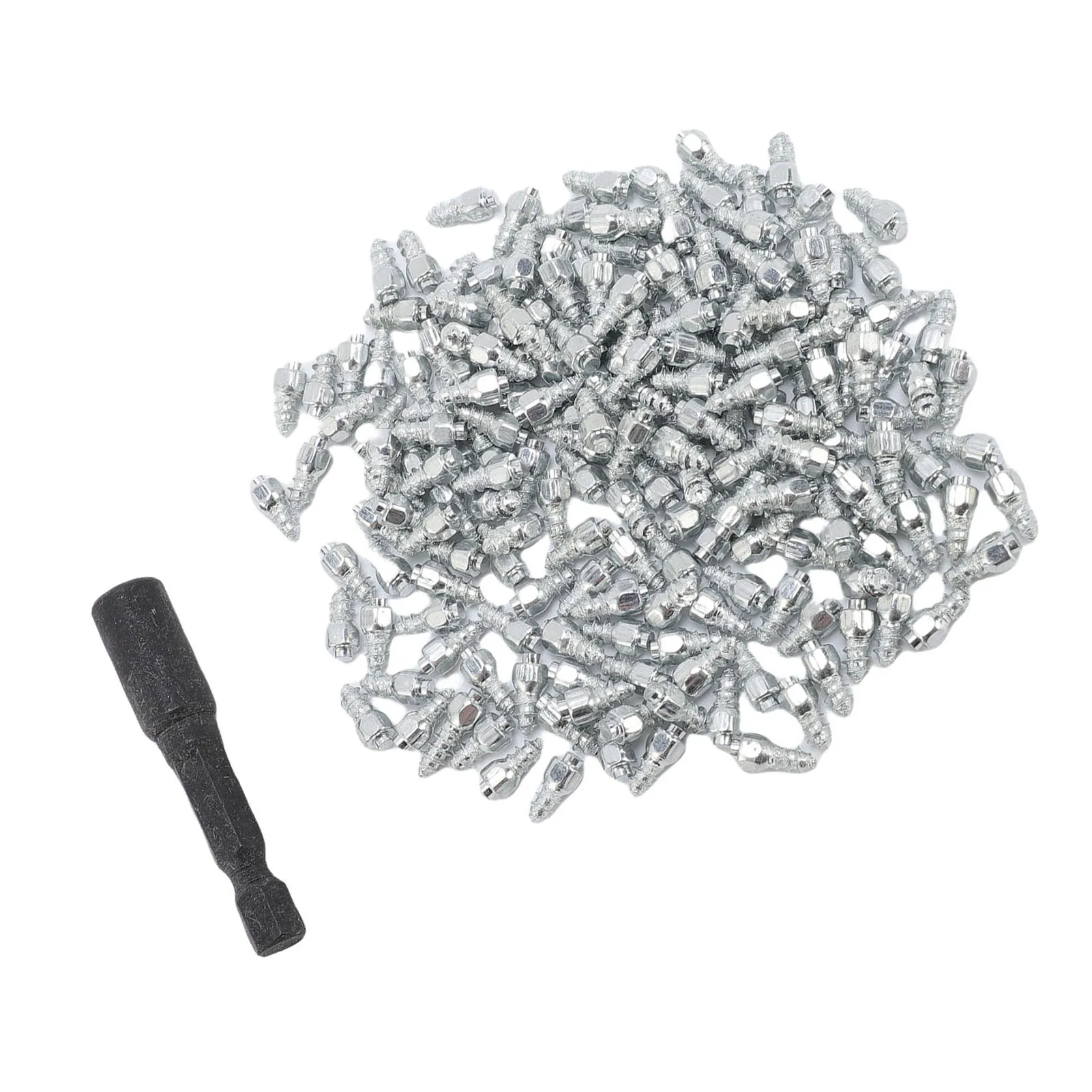 

Anti Slip Snow Tire Studs Prevent Skidding Robust Steel Improve Handling Snow Tire Spikes with Installation Tool for Motorcycle