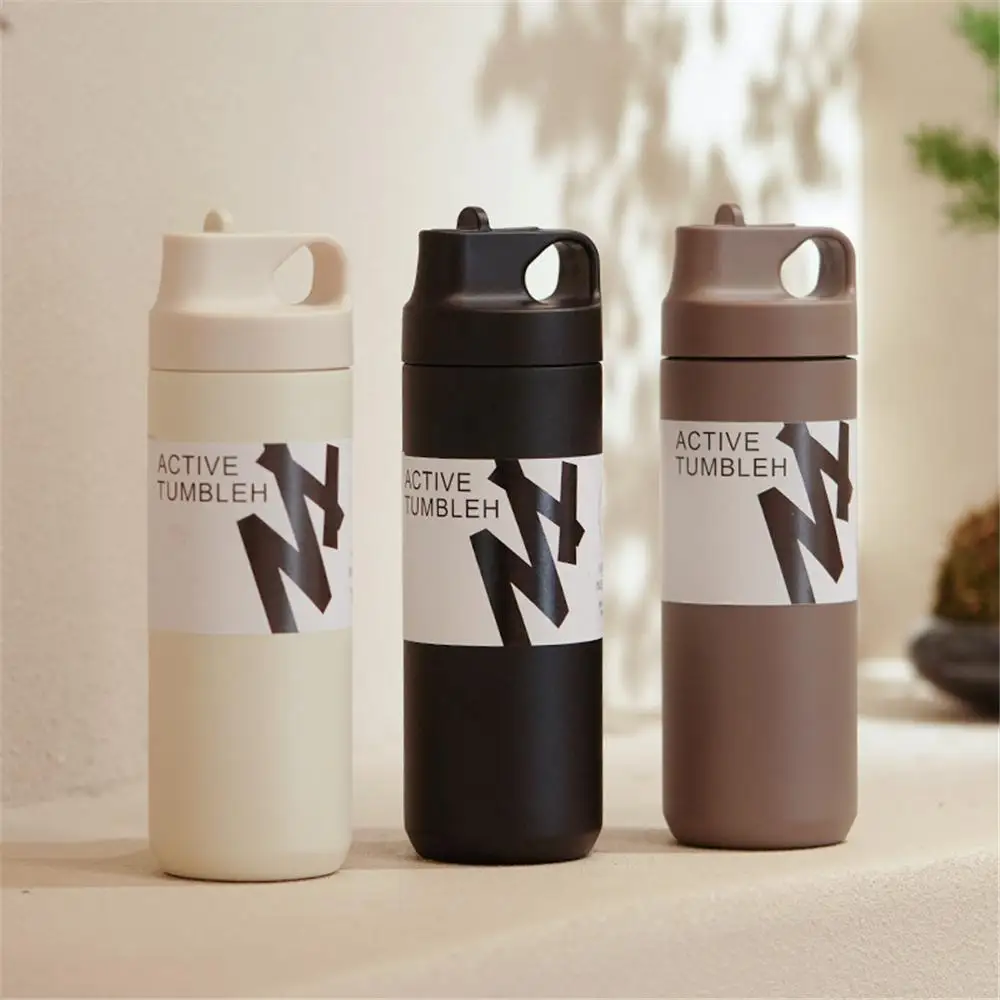 550ML Tumbler Thermo Bottle Large Capacity With Straw Stainless Steel Thermal Water Bottle Cold and Hot Thermo Cup Vacuum Flask