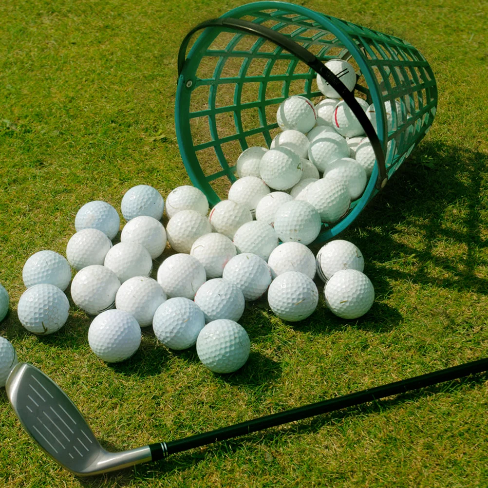 

2 Pcs Organization Pink Basket Backyard Golf Bucket Indoor Green Ball Collector Balls