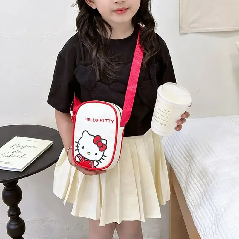 

Sanrioed Anime Hello Kitty Kuromi My Melody Cinnamoroll Slanting Backpack Cute Coin purse Cartoon Cell Phone Bag Gift for Friend