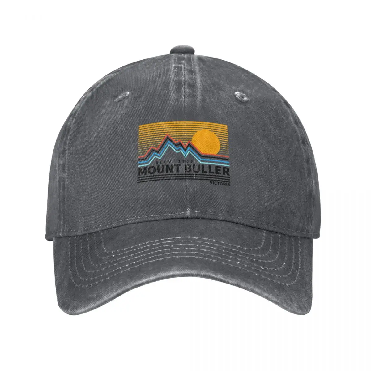 Mount Buller Victoria Australia Vintage Retro Hiking, Snowboarding Adventure Skiing Mountain Baseball Cap Trucker Hat Girl Men's