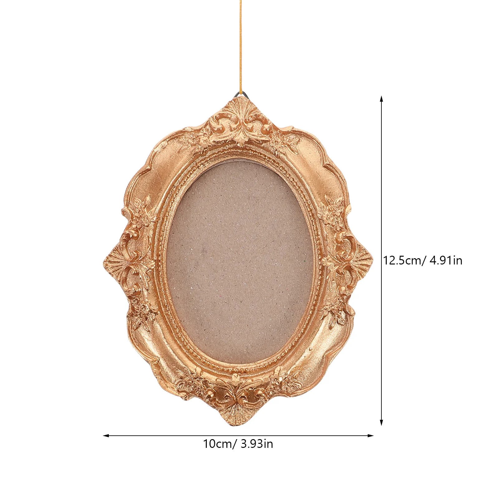 طقم إطار صورة عتيق مكون من قطعتين إطارات معلقة على الحائط باللون الذهبي الصغير لغرفة المعيشة وغرفة النوم وعرض صور فريد للمنزل الفني