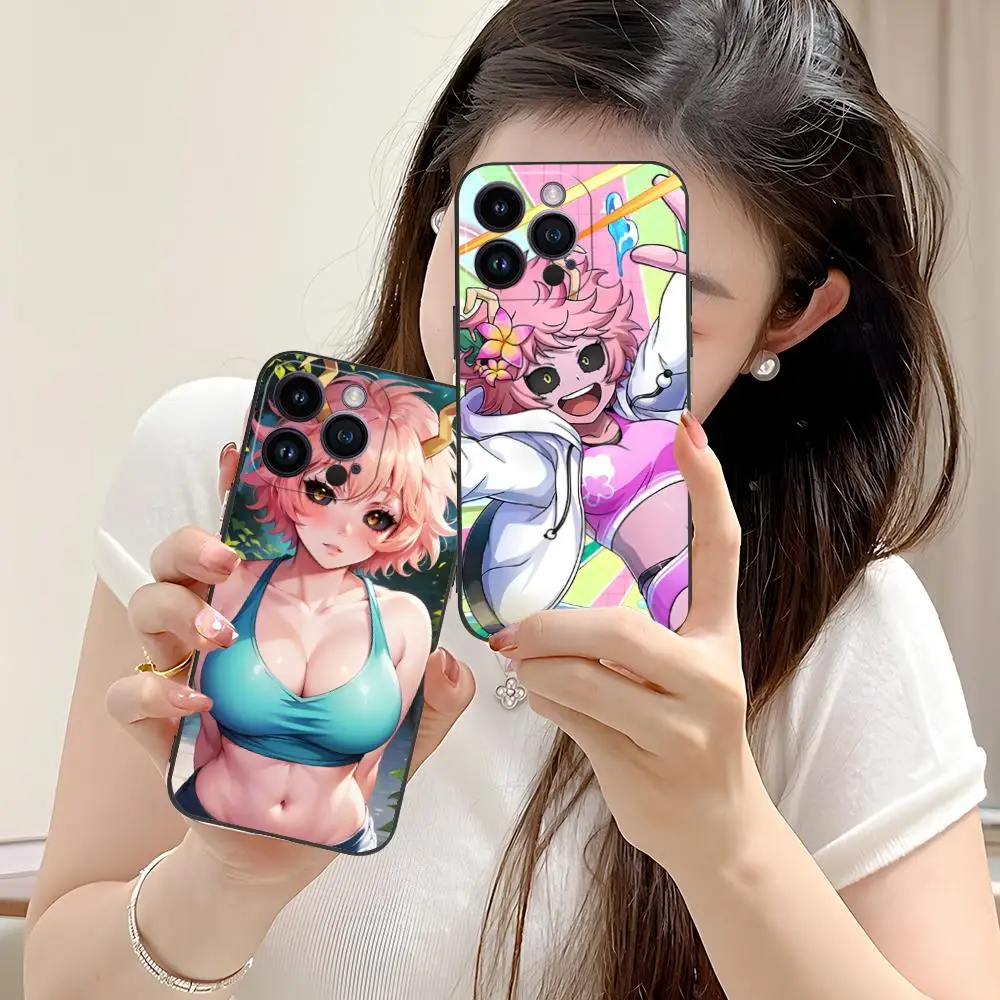 

Чехол для телефона Hero Academia Mina Ashido для iPhone 17, 16, 15, 14, 13, 12, 11 X XR XS 8 7 Pro Max Plus, мини-цветный защитный чехол