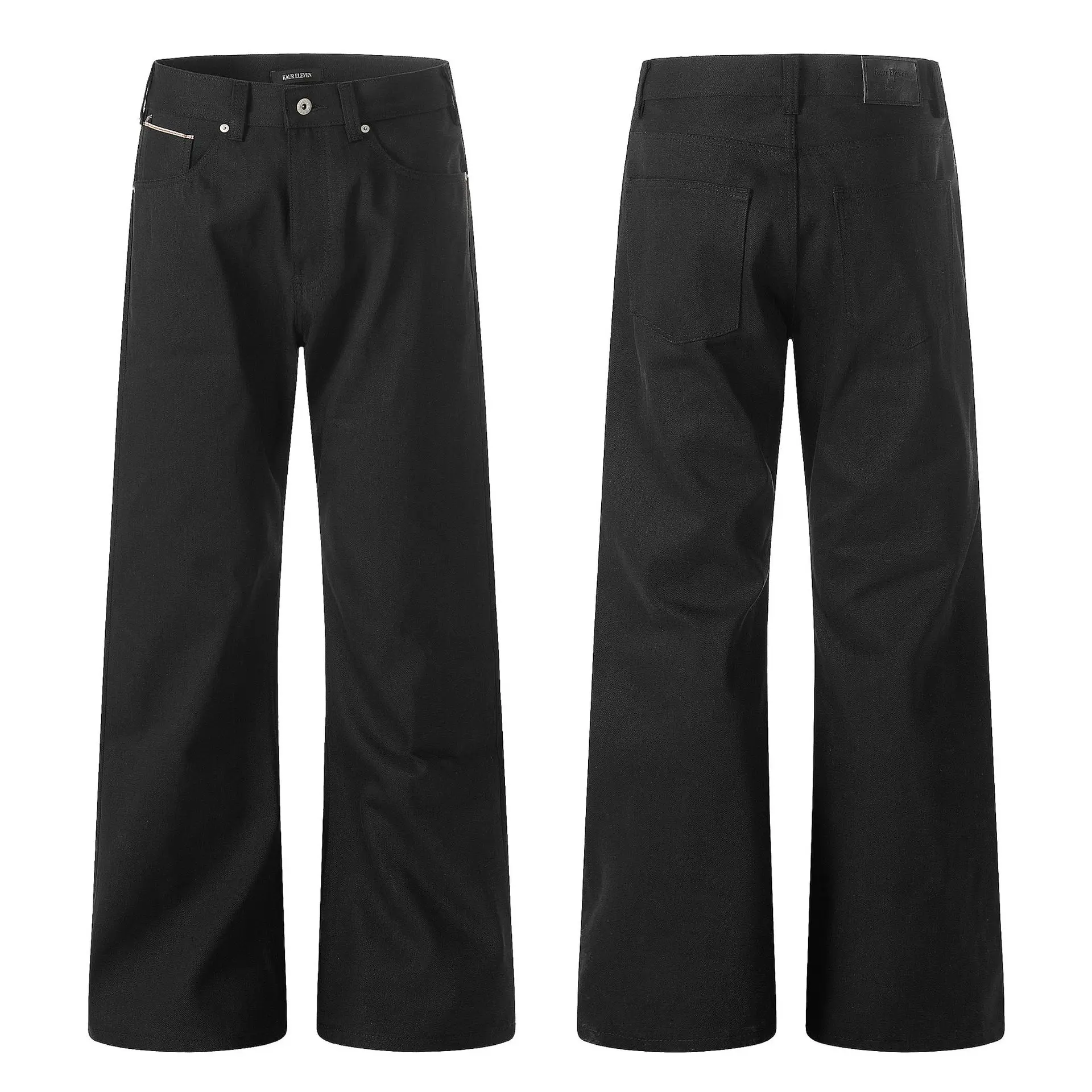 

American Retro Red Ear Jeans Straight Leg A-Line Slimming Long Pants Men Women Design Sense Floor-Length Casual Trousers