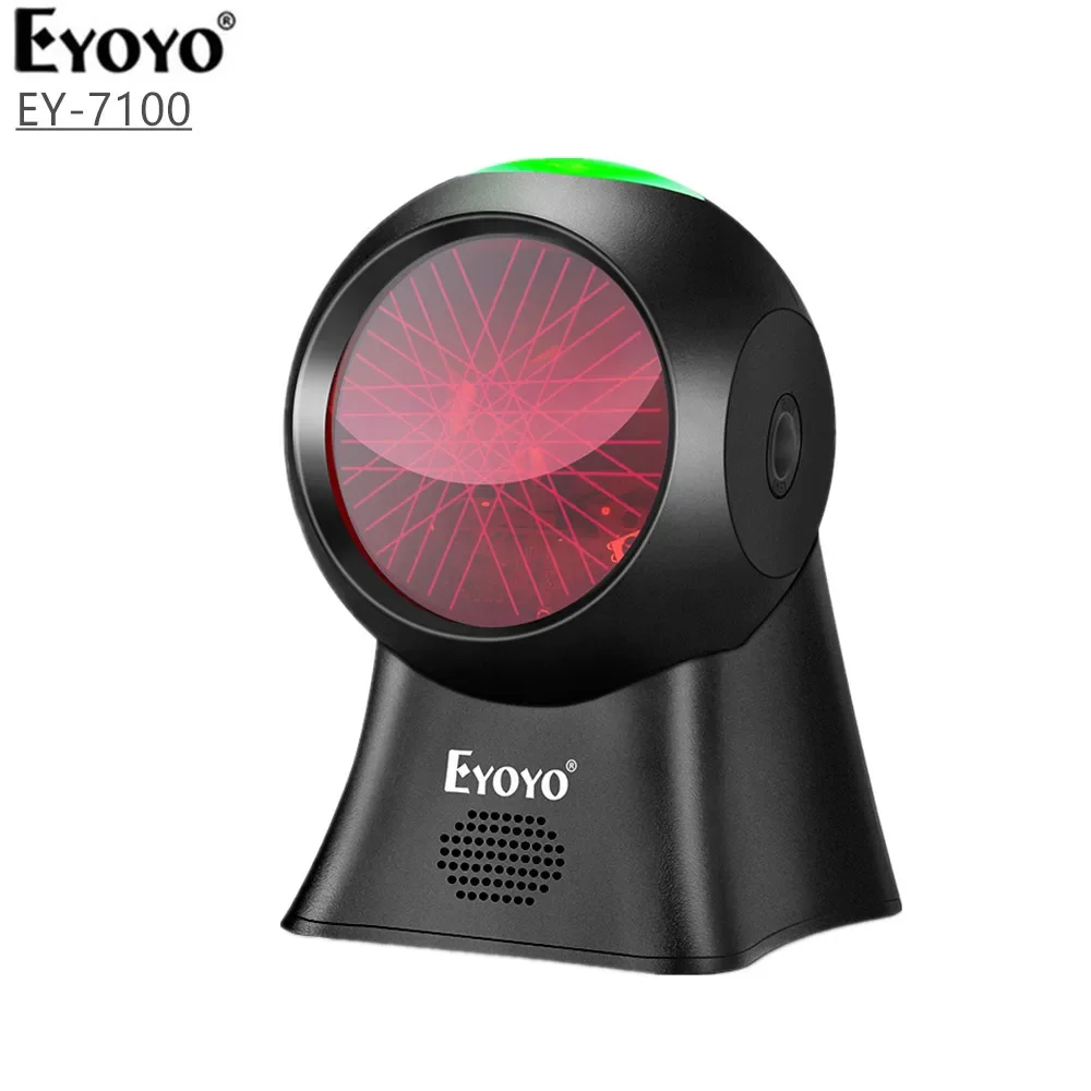 Eyoyo 1D USB Wired Platform Barcode Reader Hands-Free Desktop Bar Codes Scanner Auto-Sensing Scanning For Library Retail Store