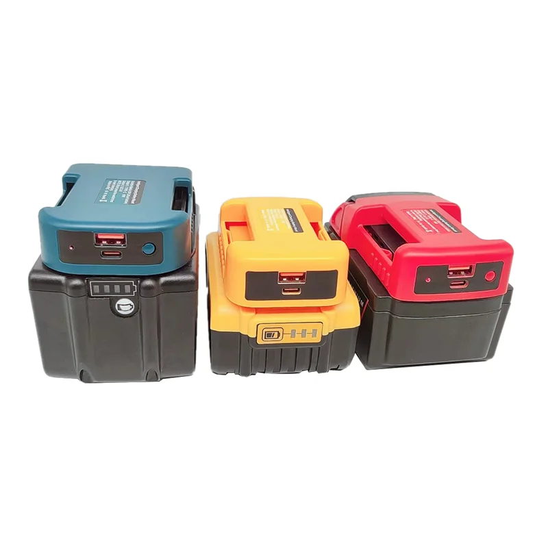 A96I-急速充電器ラック 18V バッテリー用ポータブルバッテリーホルダーアダプター USB および Type-C 出力急速充電付き