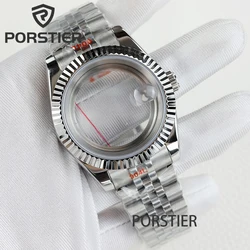 36/39mm NH35 Watch Case Stainless steel Jubilee Bracelet Sapphire Glass for NH35 NH36 movement 28.5mm Dial Date Waterproof Case