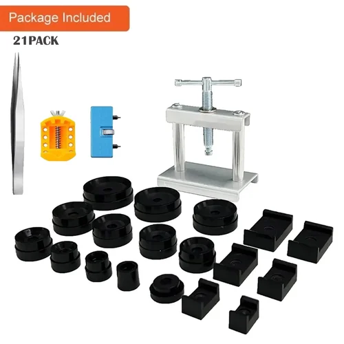 Imagen 1 del producto Juego de herramientas de prensa trasera de reloj, nailon, previene el deslizamiento, troqueles de ajuste, caja de reloj de nailon, Kit de herramientas de reparación de relojes más cercano para relojero, 12/20 piezas