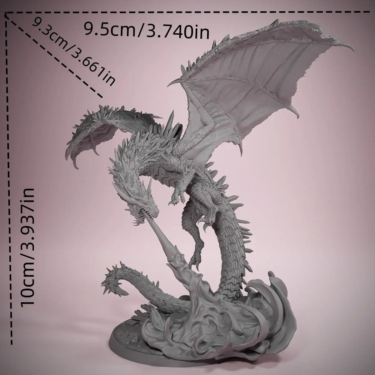 Talaris Dragon Firedragon 3D Printed Painted and Colored Figurines and Ornaments Self-assembly DIY Coloring Figurines