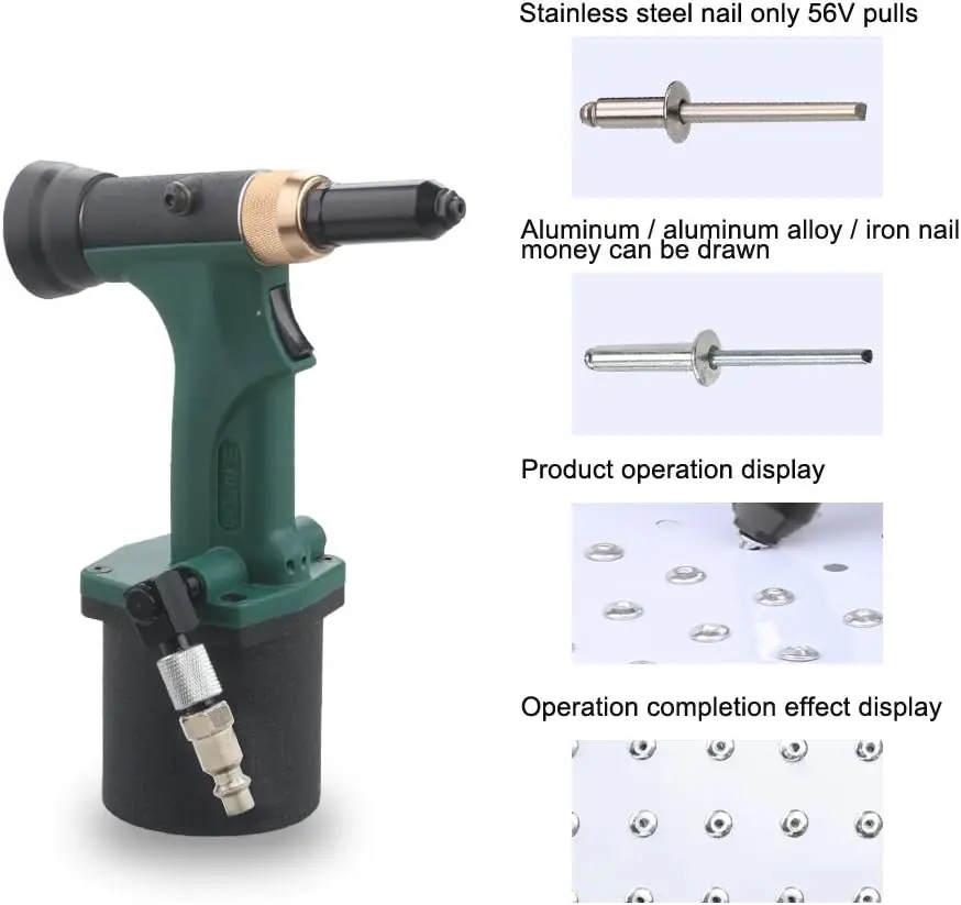 Pistola de remache de tracción hidráulica neumática, herramienta de remache de aire de succión automática