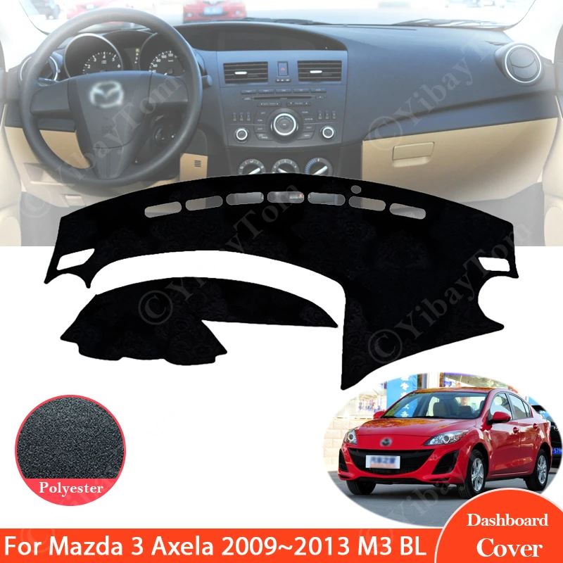 Pokrowiec na deskę rozdzielczą do Mazdy 3 Axela 2009 2010 2011 2012 2013 Osłona przeciwsłoneczna Dywanik Akcesoria samochodowe