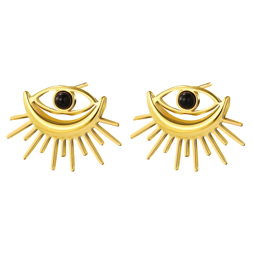 

WILD & FREE Stainless Steel Small Earrings for Women High Quality Gold Plated Waterproof Stud Earrings Trendy Jewelry