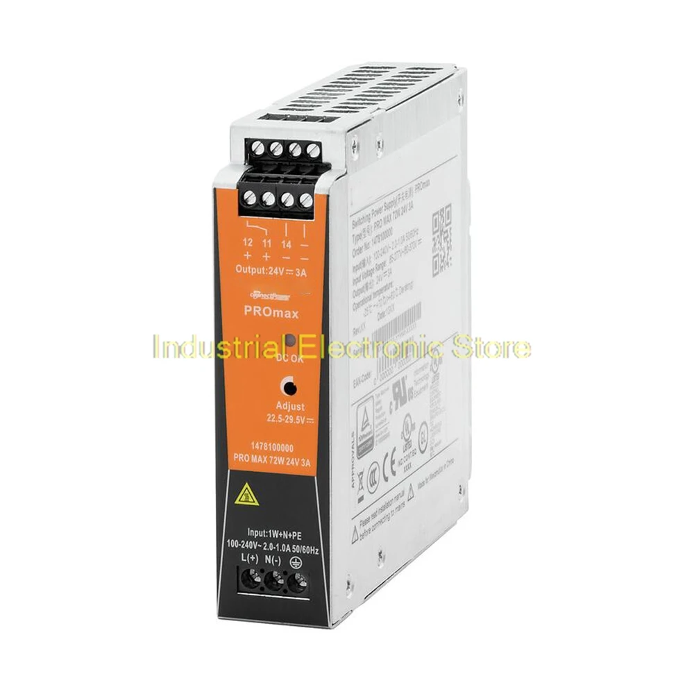 1478100000 For Weidmuller Switching Power Supply PRO MAX 72W 24V 3A