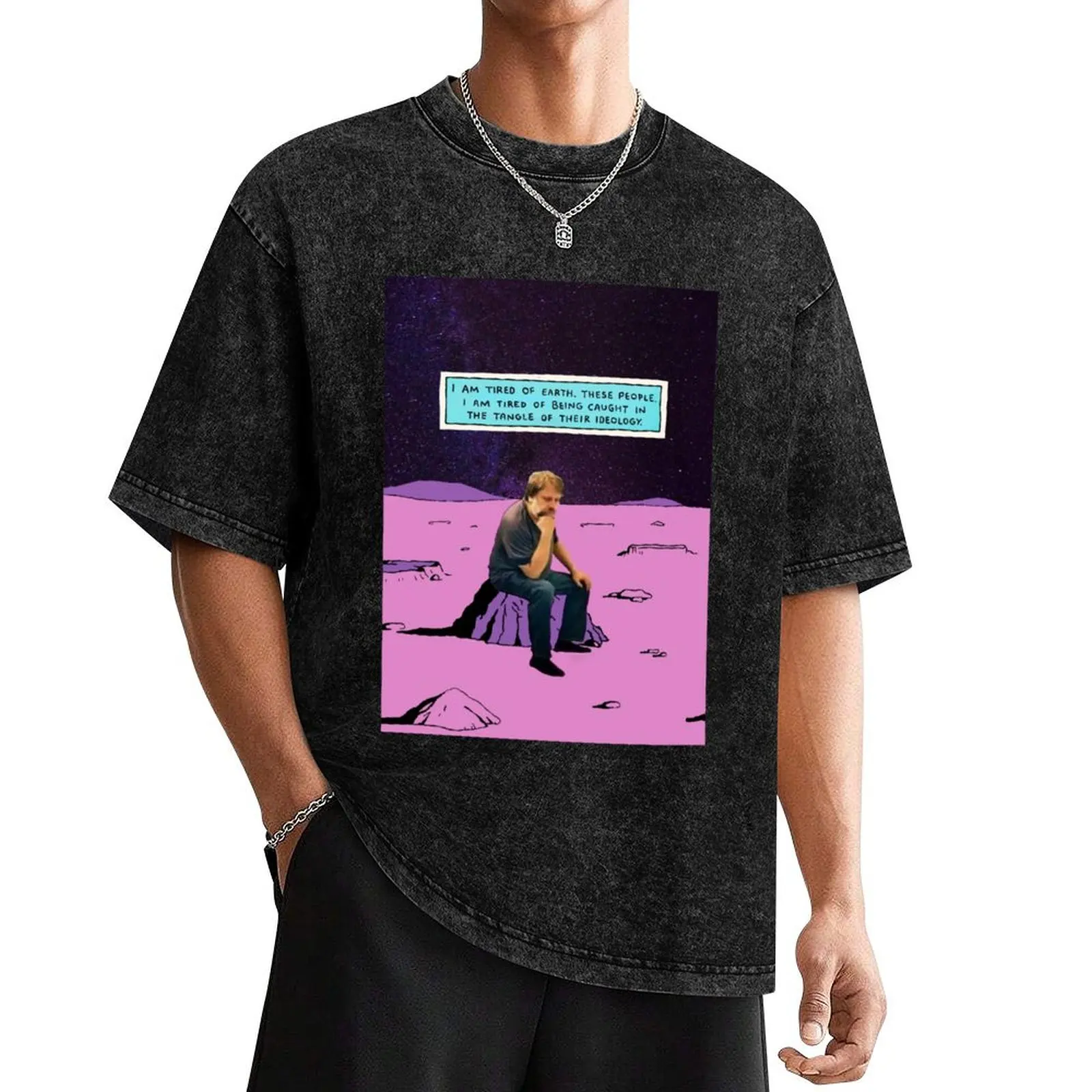 

zizek is tired T-Shirt cotton graphic tees summer shirt Anime t-shirt T-shirts man tee shirts for men