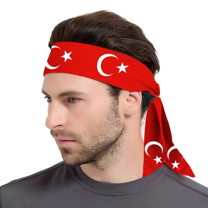 

Running Headbands Turkey Flag Sports Tie Headbands Portable Sweatband Head Wraps For Running Football Yoga Tennis