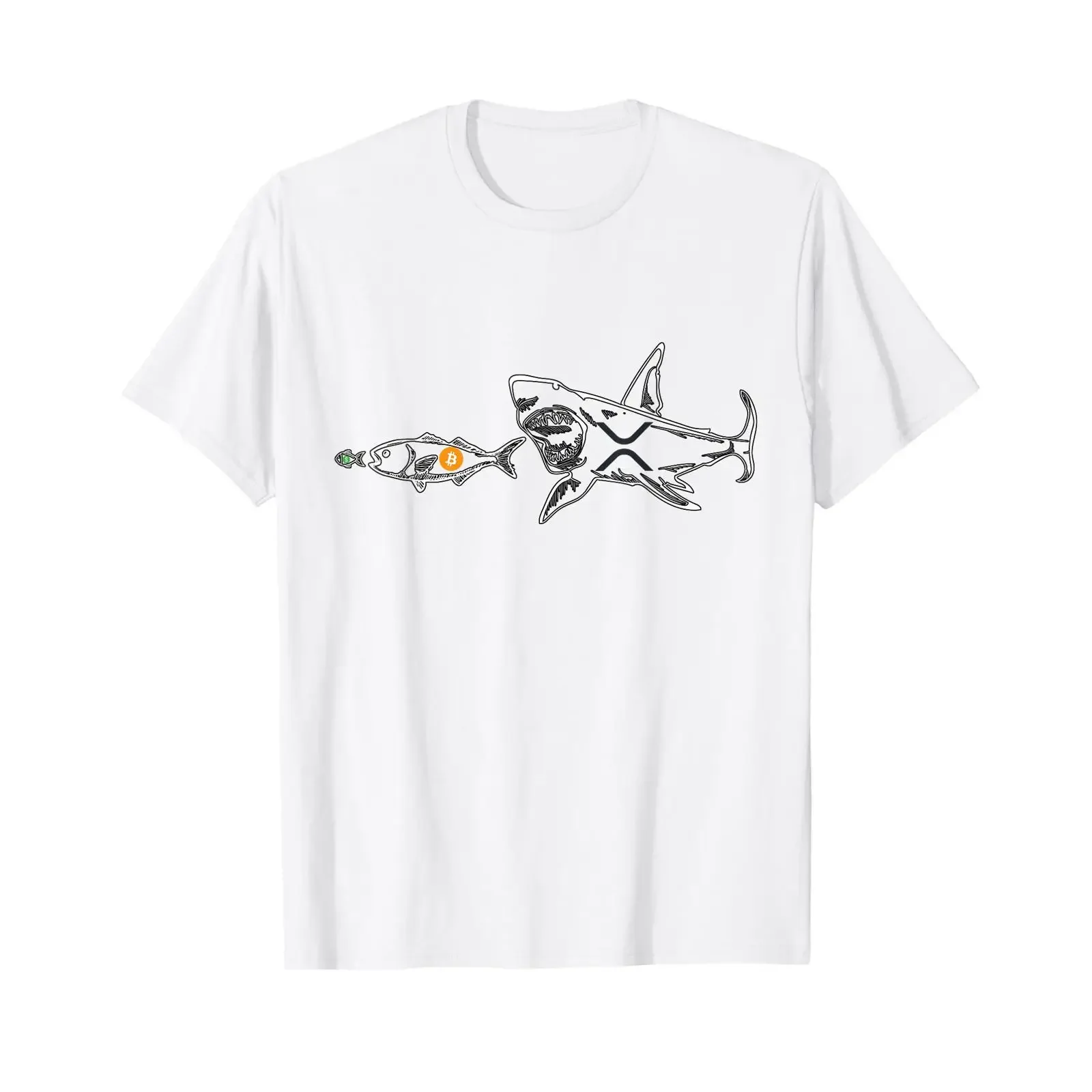 Funny Ripple Shark An XRP Crypto T Shirt White vintage Washed Soft Breathable Versatile homme Slightly Casual Comfortable