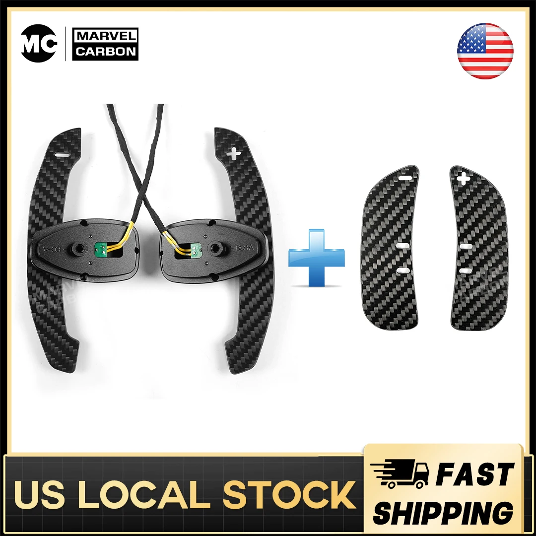 

Магнитные переключатели на руле из углеродного волокна для Mercedes Benz A B C Class (W176)2012-2015 (W204) 2011-2013 W246 W212