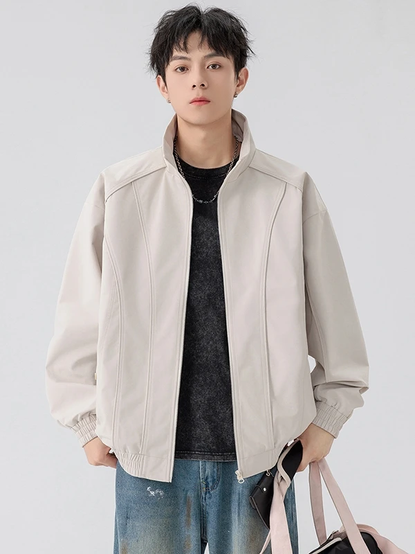 

Outlets Trendy Brand Haome Stand Collar Jaet Men Spring Casual Outerwear New Spring Clothes Upper Body Stand Fit Long...