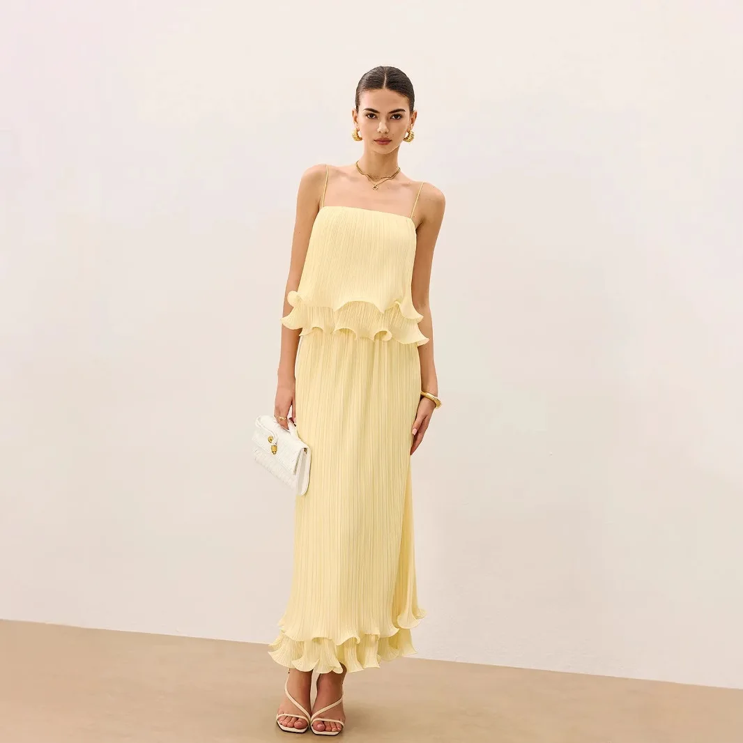 

Новый жилет на подтяжках, женская верхняя одежда из французского кружева, комплект с юбкой и топом