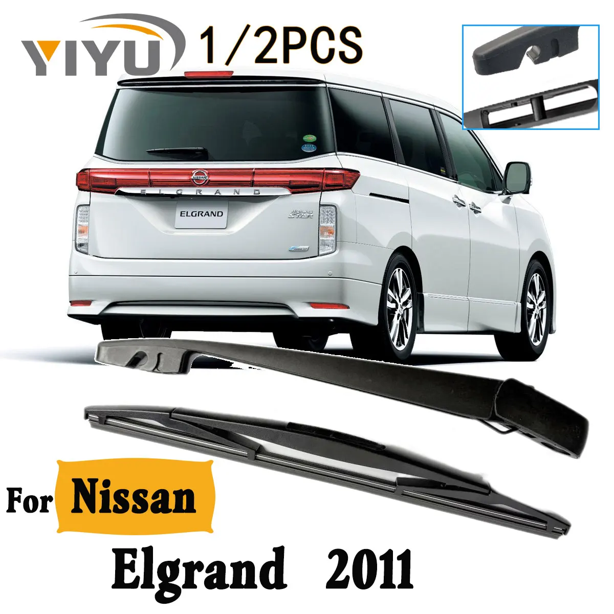 1/2PCS Heckscheibe Wischerblatt Wischerarm Kit Für Nissan Elgrand 2011 Windschutzscheibe Windschutz Heckscheibe Zubehör