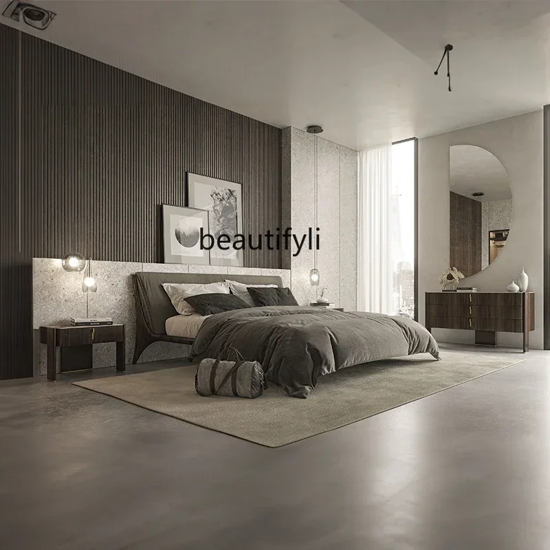 

Italian Modern Storage Bedside Cabinet Bedroom Light Luxury Creative Metal Design Bedside Table a16