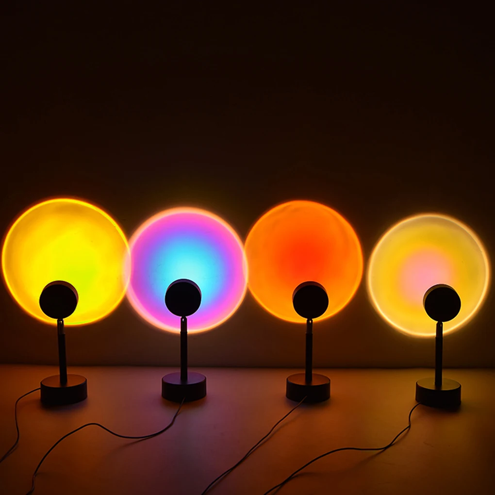 Projector USB Decoration Projection Light Wall Background Table Lamp for Party Performing, Rainbow