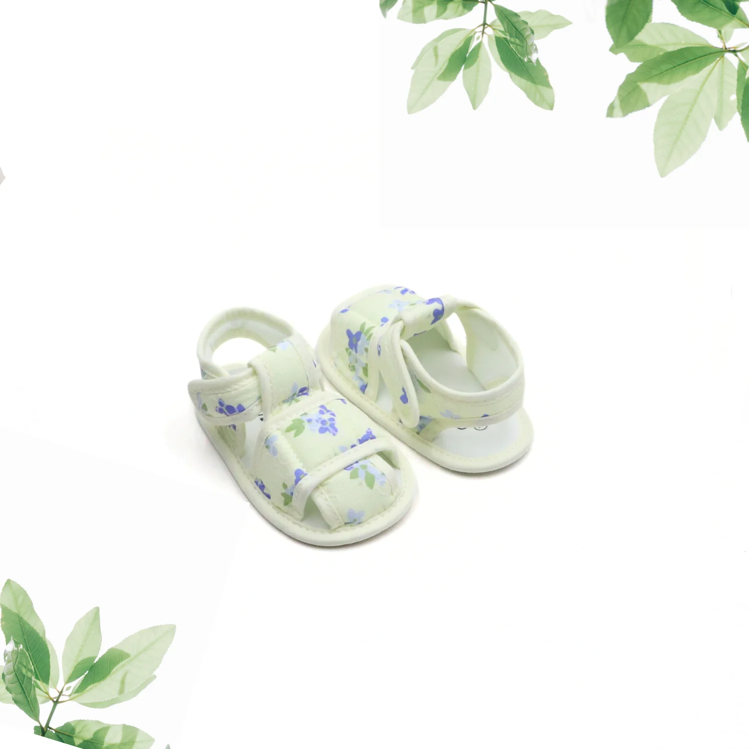 

Baby girl sandals, baby walking shoes, anti slip and anti fall soft sole, comfortable 0-1 year old half toe sandals