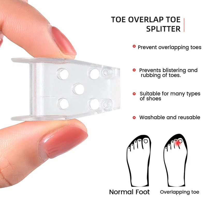 2 szt. Silikonowe artykuły ortopedyczne na palce korektor haluksów palucha koślawego do pedicure