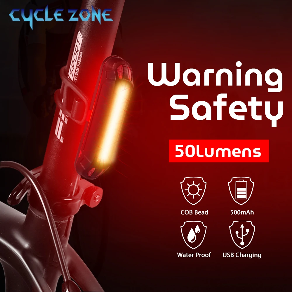 LED Bicycle Rear Light Super Bright USB Charging Bicycle Taillights MTB Road Bike Safety Warning Tail Lamp Bike Accessories