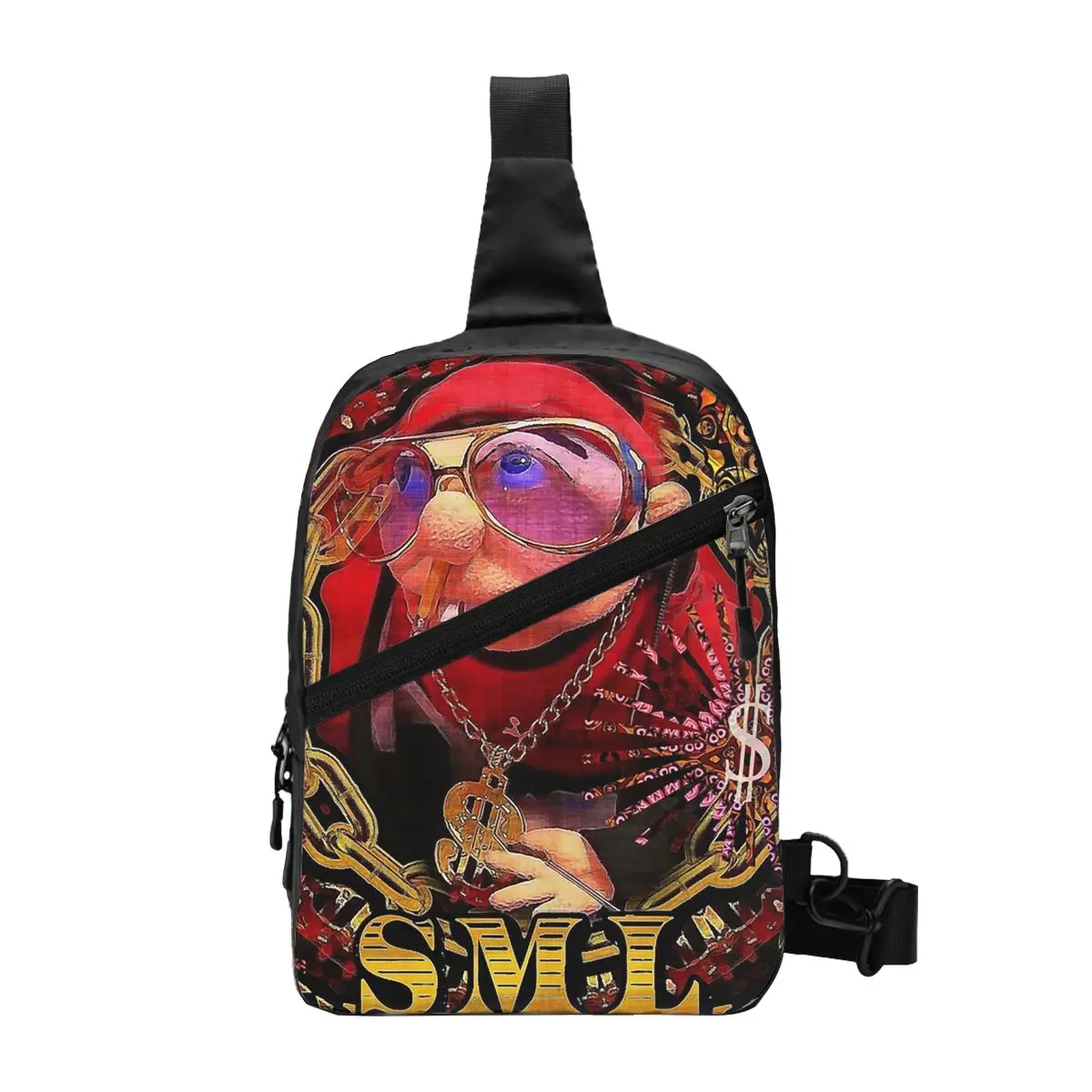 Sml Jeffy Rapper V3 Chest Bag Men Sling Crossbody Backpack Chest Bag Travel Hiking Daypack Shoulder Bag