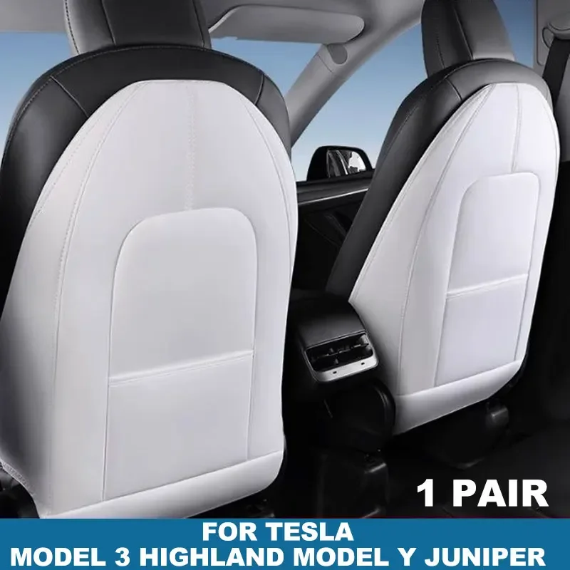 Rückenlehnen-Schutzmatte Auto-Zubehör für Tesla Model 3/Y 21-24 Rückenlehnen-Antikick-Pad Model 3 Highland Model Y Juniper – Detail 9