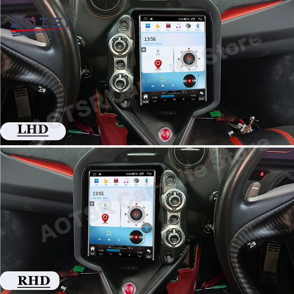 Multimedia Android 14 For McLaren 720S 2017~2021 Car Radio Coche With BT 5.0 Wifi Wireless Carplay Auto Mirror Link Head Unit