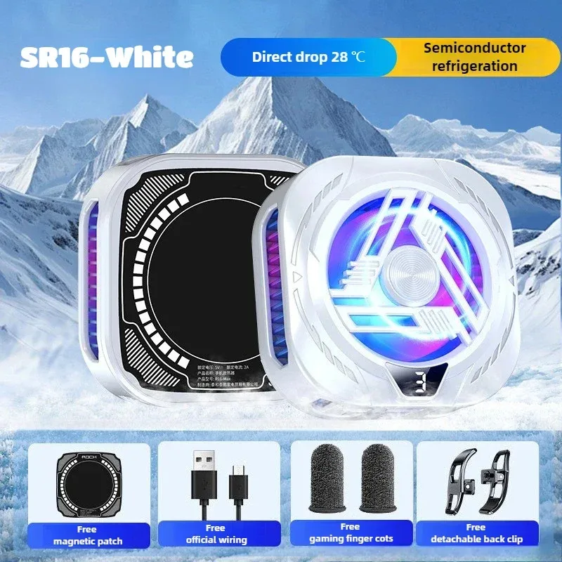 مشبك خلفي مغناطيسي للهاتف المحمول، مبرد صامت لأشباه الموصلات، أداة تبريد صيفية نهائية #2