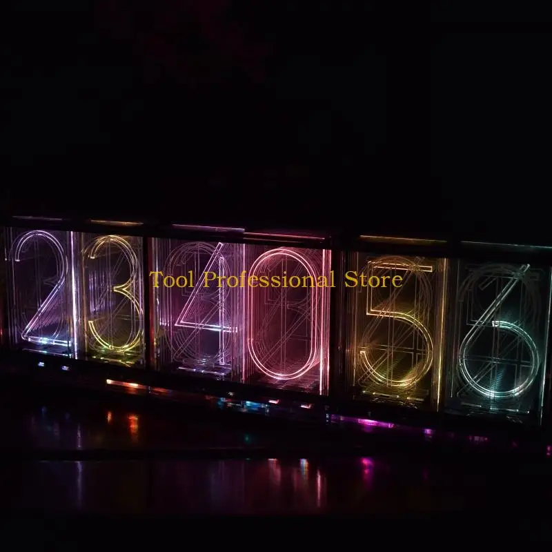 

57qf для творческого симуляции Tube Clock Clock Digital переменная цветовые часы светодиод для GI