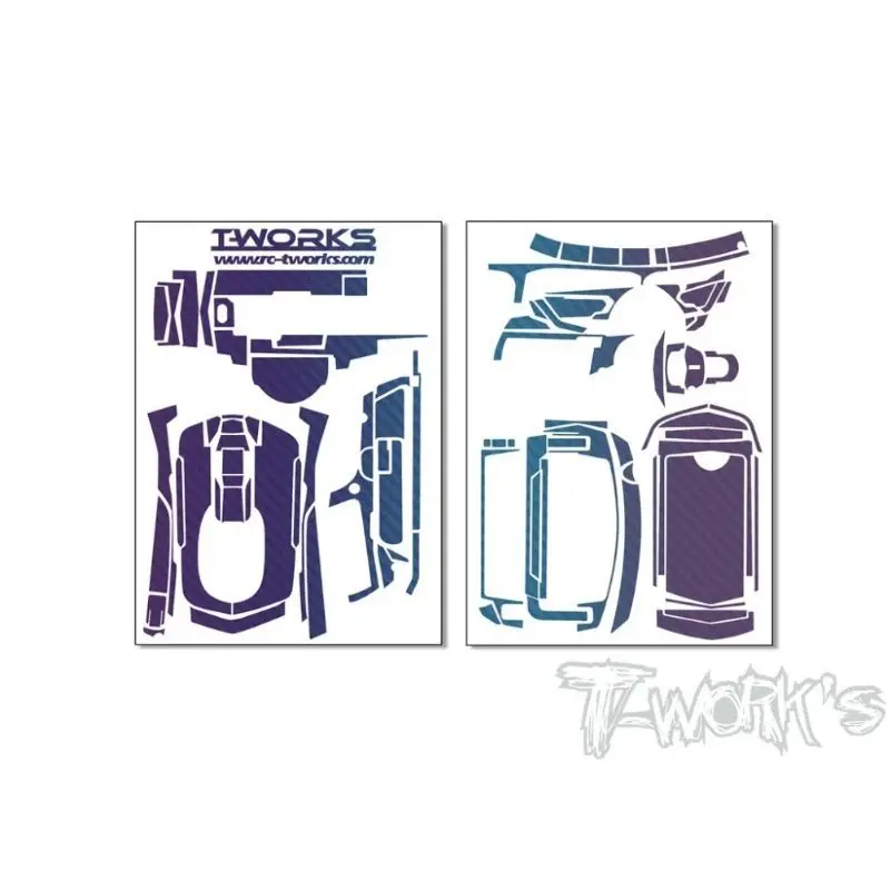 Adesivo skin radio 3D originale T Works TS-068 in fibra di carbonio (per Sanwa MT-5) Strumento RC a 6 colori