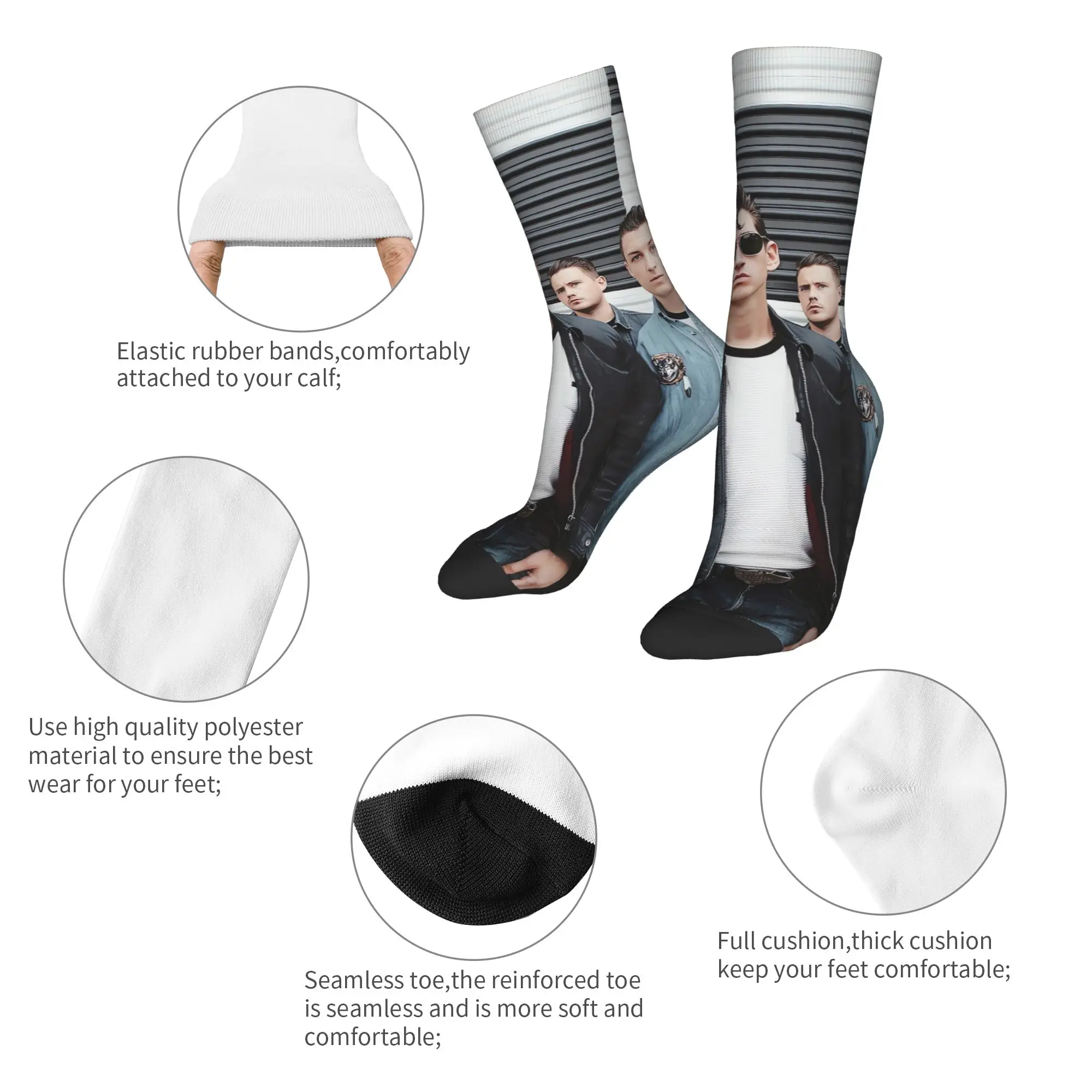 Rock Band Arctic Monkeys Socks Spring  Stockings Casual Men Medium Soft Socks Printed Running Non-Slip Socks view 6