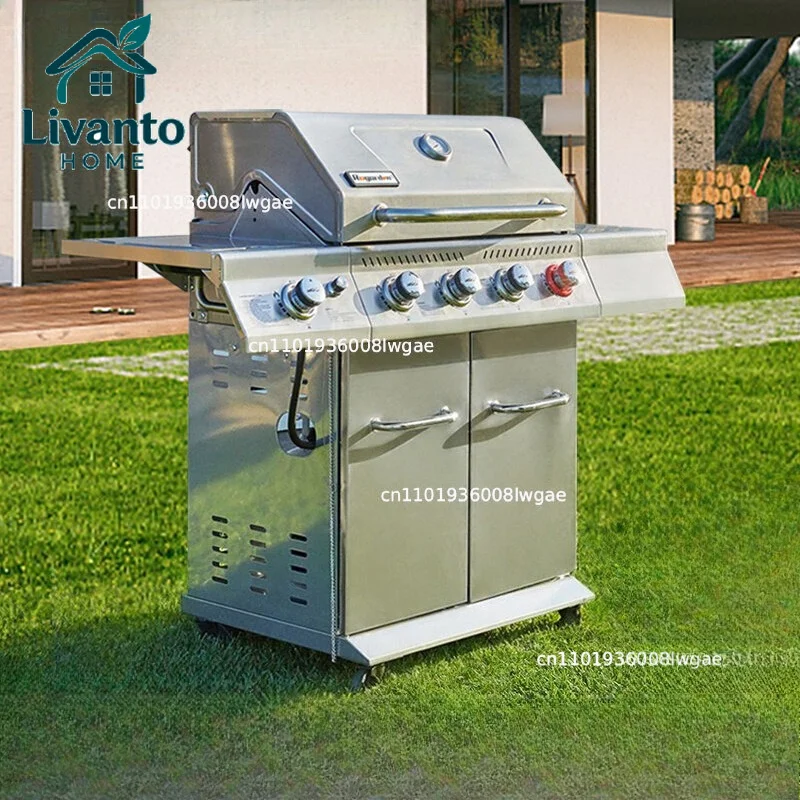 

Garden Series Garden Gas Grill Commercial Stainless Steel Smokeless Household Grill and Frying