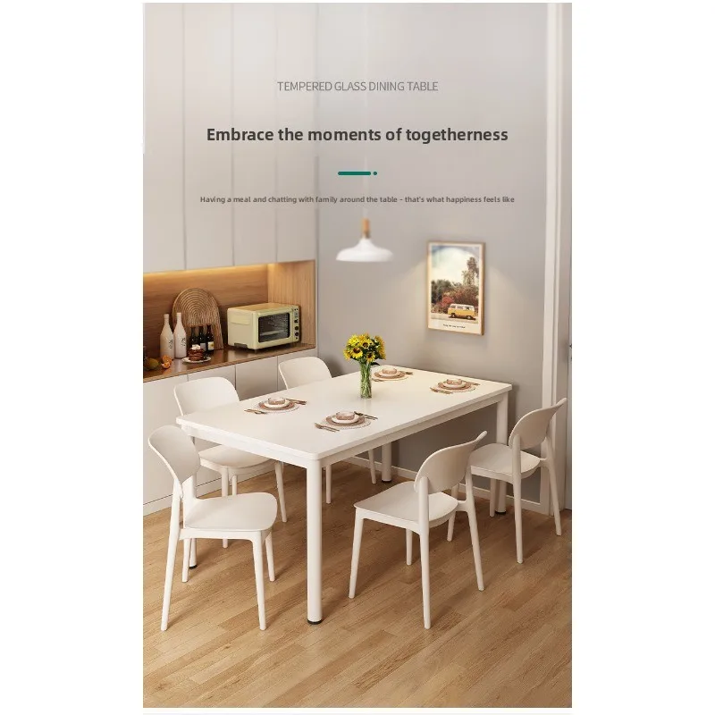 Simple rectangular table and chair combination commercial dining table