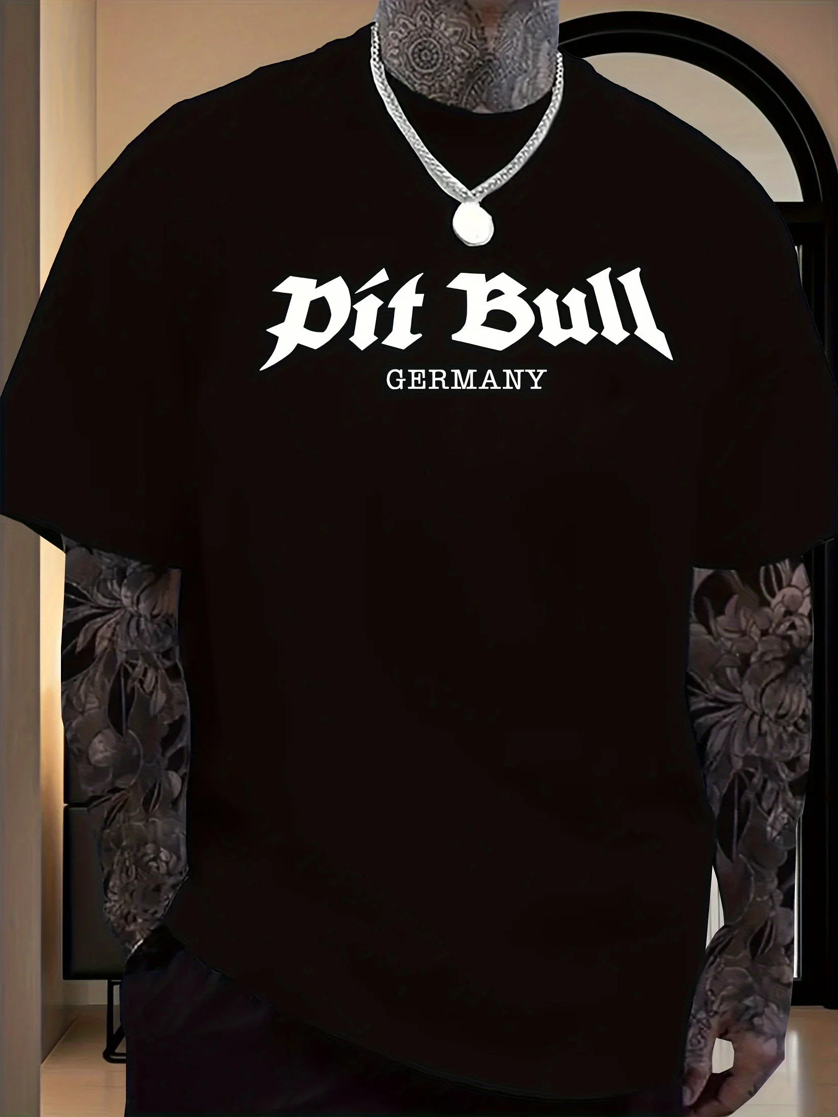 

Мужская зеленая футболка Pitbull с немецким рисунком — повседневная футболка с круглым вырезом, короткий рукав, летний стиль, стандартный крой, легкая хлопковая одежда