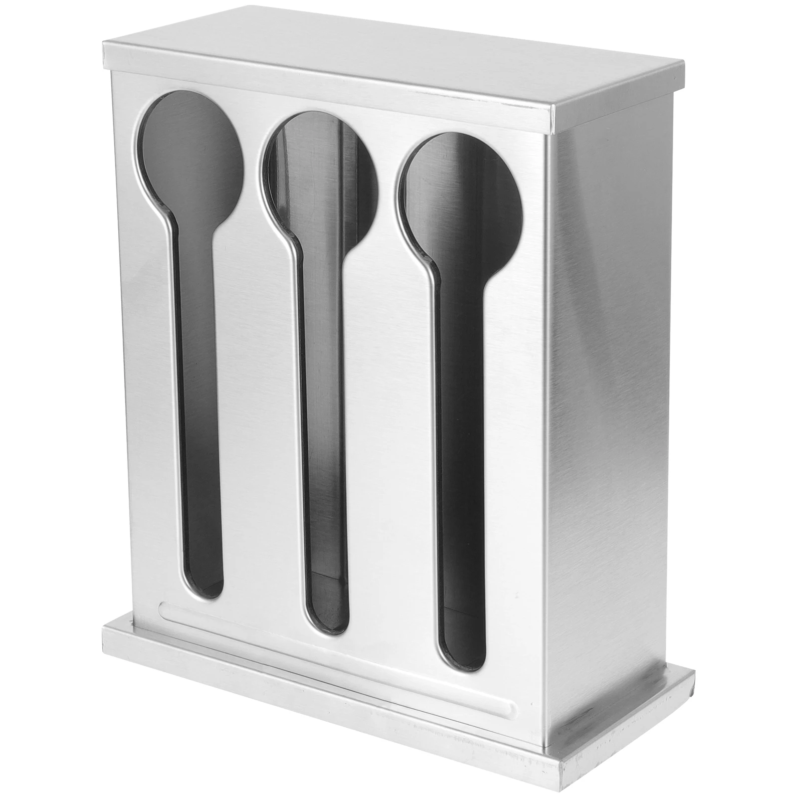 Stainless Steel Spoon Box Cutlery Holder Organizer Kitchen Countertop Silverware Forks Knives Chopsticks Storage
