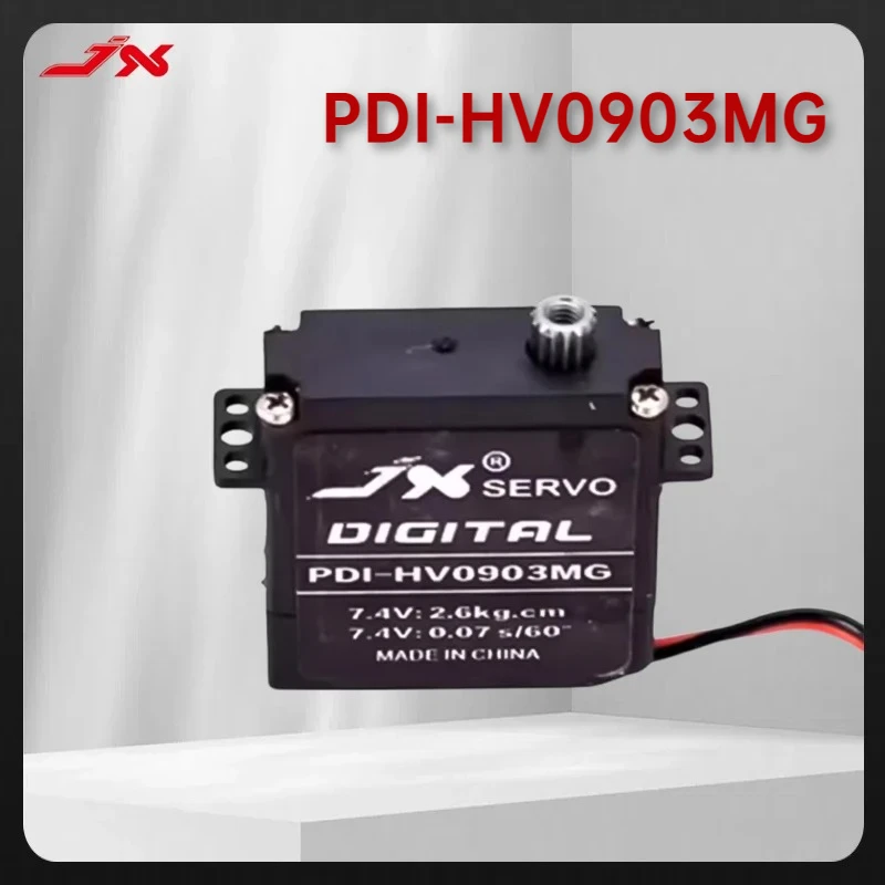 

JX Servo PDI-HV0903MG 2.6kg Metal Gear Digital Flat Wing Servo Plastic Case for RC Glider
